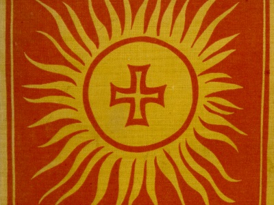 symbol of sun and cross by Rudolf Koch